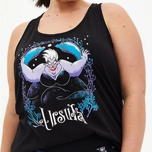 DISNEY THE LITTLE MERMAID BLACK URSULA TANK